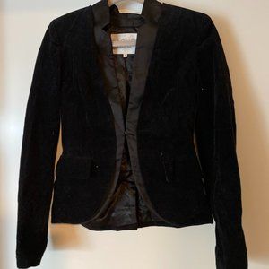 RACHEL Rachel Roy Black Velvet Fitted Blazer